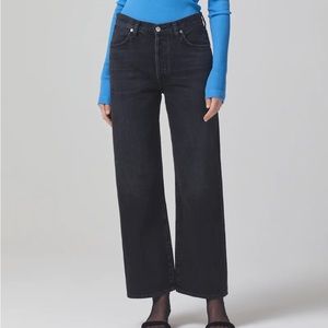 CoH (33) ANNINA Fade to Black, sits below the waist, relaxed rise - wide leg